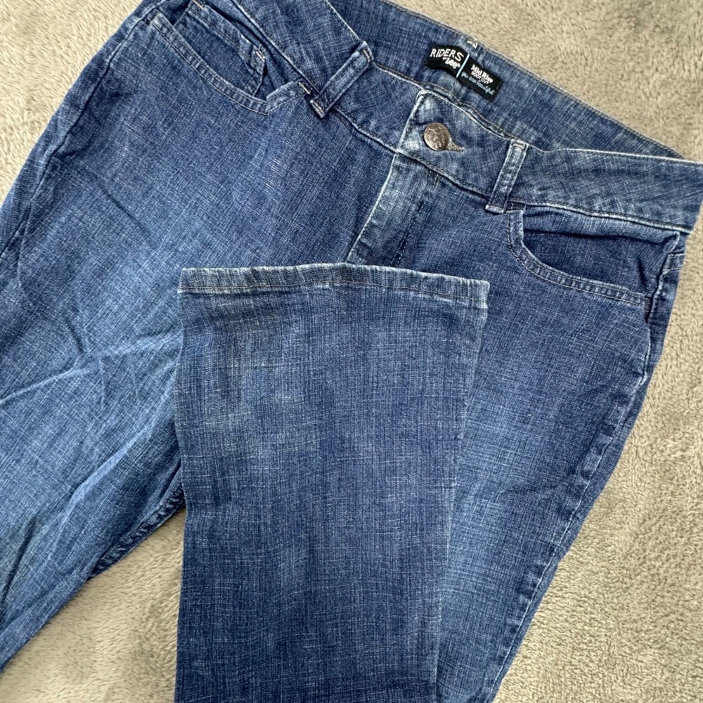 Riders by Lee Women's Mid Rise Bootcut Jeans‎ Blue Denim Size 12 Medium
